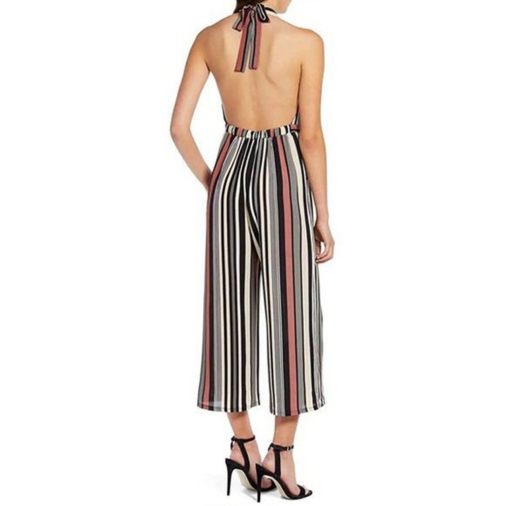 Backless Striped Romper
